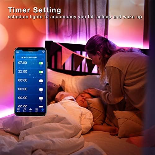 phopollo 200FT LED Strip Lights for Bedroom RGB Color Changing - Image 4