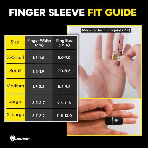 LIONTEK Thumb or Short-length Flow Finger Sleeve V3 Pair — Joint Support & Compression for Golf, Basketball, BJJ, Fitness, Volleyball, and Daily Activity (Small) - Image 6