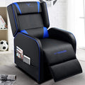 VITESSE VIT Gaming Recliner Chair Racing Style Single PU Leather Sofa Modern Living Room Recliners Ergonomic Comfortable Home Theater Seating, Blue. by Vitesse