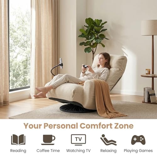 Cozy Gaming Chair Floor Sofa, Beige - Image 7