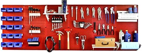 Wall Control Master Workbench Storage Kit - Red Metal Pegboard by Wall+Control
