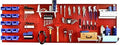 Wall Control Master Workbench Storage Kit - Red Metal Pegboard by Wall+Control