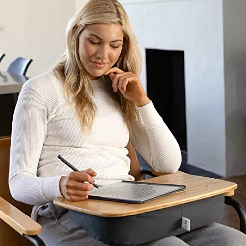 Yogibo Traybo 2.0 Lap Desk, Bamboo Top Lap Desk With Pillow for Laptop Built in Slot for Tablet or Phone, Lap Pad for Working, Reading, Writing, Lap Board, Purple - Image 5