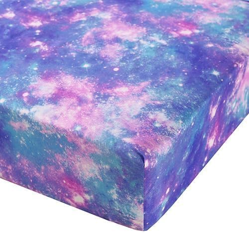 SDIII Colorful Galaxy Queen Fitted Sheet and 2 Pillowcses, Deep Pocket Soft Microfiber Space Queen Bottom Sheet for Girls Boys Kids and Teens - Image 3
