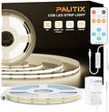 PAUTIX COB LED Strip Lights,UL Listed Dotless LED Lights with RF Remote,16.4ft Natural White 4000K Super Bright Dimmable Flexible Diffused LED Tape Light,Kitchen Cabinet,Office,Stairs,Shelf Lighting by PAUTIX