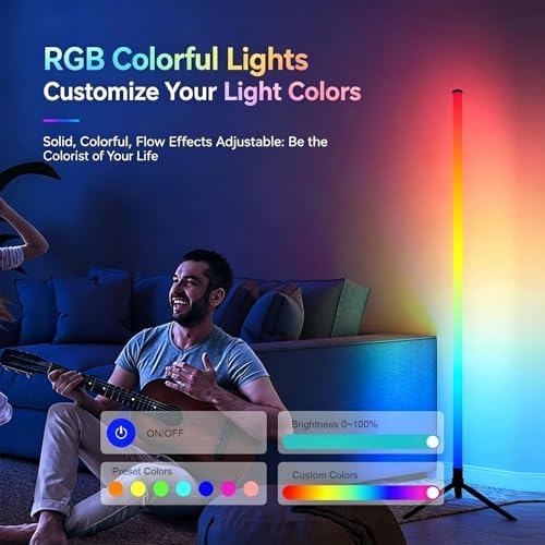 2Pack RGB Corner Floor Lamp, Smart LED with App & Remote Control - Image 5