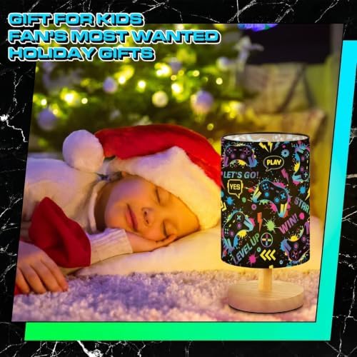 Glooglitter Video Game Table Lamp for Gifts 3 Colors Dimmable Lights 11.02 x 5.12 Inch Night Light Bedside Decor Lamps for Bedroom Desk Birthday Gifts Home Decor - Image 4