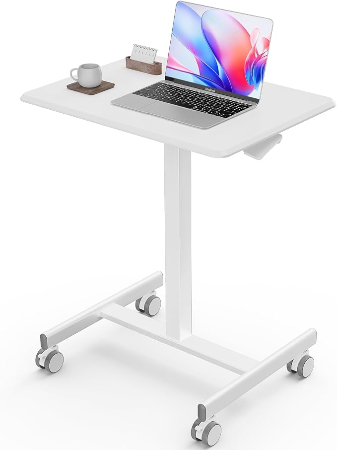 Sweetcrispy Mobile Rolling Desk, Small Standing Desk with Wheels by Sweetcrispy