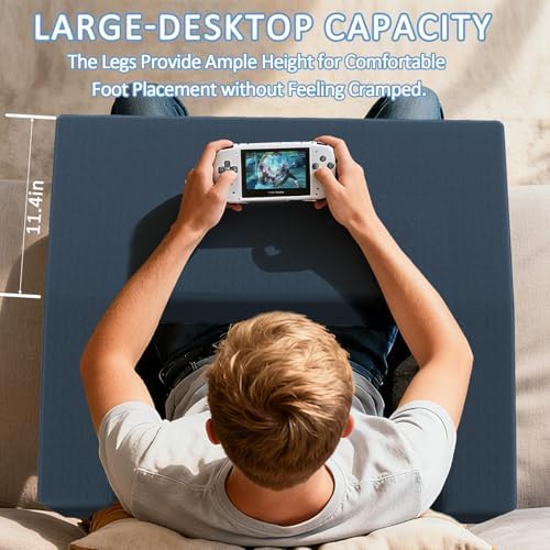 Lap Desk Pillow with Removable Cover Adjustable Angle Gaming & Machine Washable Reading Pillow for Adults Multipurpose Laptop Bed Tray with Arms for Working - Image 2