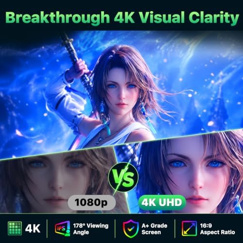 Upperizon Portable Monitor 19 inch 4K UHD 3840X2160 125% sRGB 144Hz HDR HDMI USB-C Travel Monitor for Laptop MacBook PC Surface Xbox, Large External Display with Kickstand & Speakers, VESA Compatible - Image 4