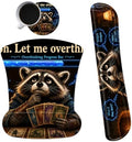3-in-1 Ergonomic Memory Foam Keyboard Wrist Rest Pad Set, Raccoon by Dikoer