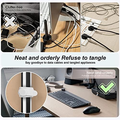 30Pcs Silicone Cable Ties, Cord Organizer Cable Management - Image 5