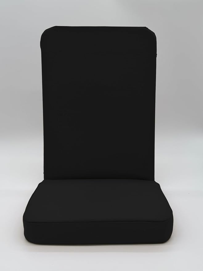 Original BackJack-Made in The USA- Black Tough Duck Fabric Lightweight Floor Seating Chair for Gaming, Families, Parents, Daycare, Back Support, Reading, Yoga, Meditation, Dorm, School - Image 3