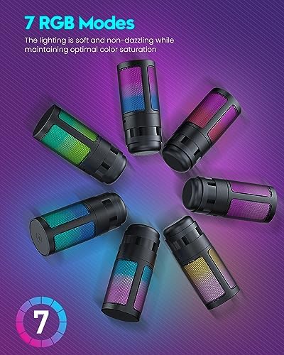 COCONISE Gaming Microphone, USB PC Mic for Podcasts Videos, Streaming, Condenser Mic with Quick Mute, Tripod Stand, Pop Filter, RGB Indicator, Shock Mount, Rotate gain button, Compatible with PS4/5/PC - Image 5