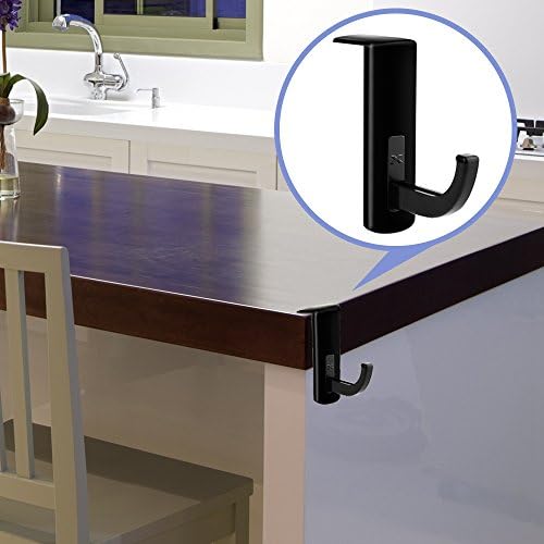 Mudder 4 Pack Headphone Hanger Hook for Monitor, Adhesive Mount, Black - Image 5