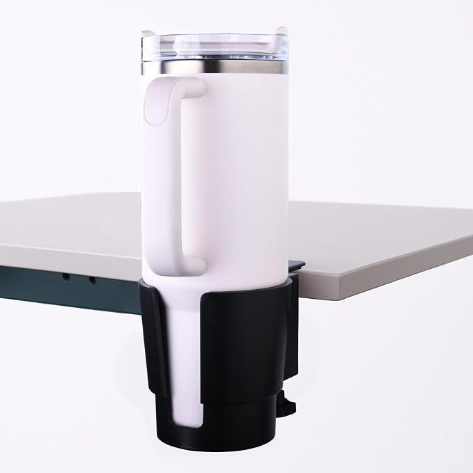 Universal Large Desk Cup Holder Clamp on, Heavy Duty Plastic Drink Holder - Image 7
