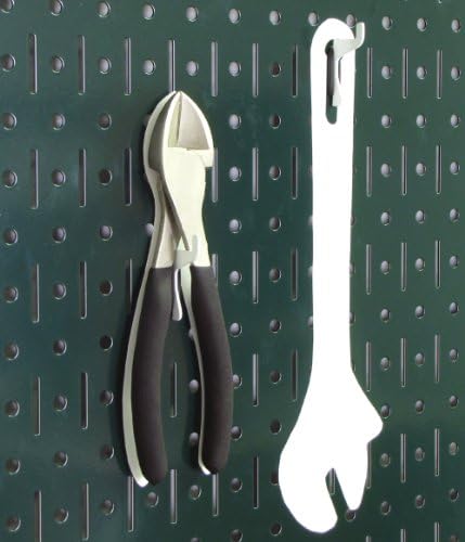 Wall Control Narrow Pegboard Rack 8in x 32in Green Metal Pegboard Runner Tool Board - Image 6