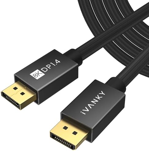 IVANKY 8K DisplayPort Cable 1.4, 32.4Gbps, 20ft Long DP to DP Cable by ivanky