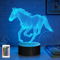 Attivolife Horse Night Light for Kids, 3D Illusion Optical LED Lamp with Remote Control +16 Color Changing, Animal Room Decor Bedside Lamp, Unique Birthday Gifts for Horse Lovers Girls Women by Attivolife