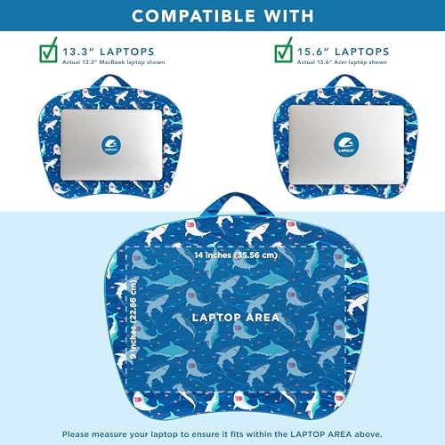 LAPGEAR MyStyle Lap Desk – Shark, Fits 15.6” Laptops - Image 3