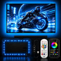 MORIACC LED Lights for TV, 23ft RGB TV LED Backlight for 70-100 Inch TVs, Strip Lights Behind TV with Music Sync, APP & Remote Control, USB Powered TV Lights for Bedroom Gaming Home Theater by MORIACC