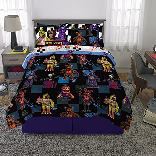 Franco Kids Bedding Super Soft Comforter and Sheet Set with Sham, 7 Piece Full Size, Five Nights At Freddy's - Image 5