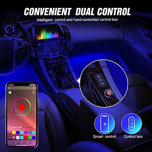 Nilight Car Interior Lights with APP Control 16 Million RGB Colors Strip Lights with Music Sync Mode and Multiple Scene Options for Cars Trucks SUVs - Image 6