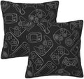 Perinsto Video Game Controller Background Throw Pillow Covers Set of 2 Gaming Gadgets Decorative Pillowcases Soft Cushion Covers for Sofa Couch Bed Home Decor, 16"X16" by Perinsto