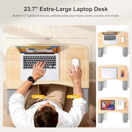 OPTIXCELL Lap Desk with Arm Rests, Ergonomic Laptop Stand for College Dorm - Image 4