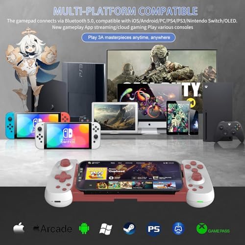 Wireless Controller for iPhone 17/Android/PC/iPad/Tablet/Arcade MFi Games/Switch/PS4/iPhone 15, Support Streaming on PS5/PS4/Xbox/PC Console, Cloud Gaming Gamepad Joystick - Turbo/6-Axis Gyro/Dual Motors - Image 2