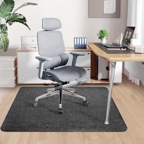 Sycoodeal Office Chair Mat for Hardwood & Tile Floor,Computer Gaming Chair Mat for Rolling Chairs Non-Curve, Anti-Slip, Heavy Duty Floor Protector for Home Office,Black (40" x 48") - Image 4