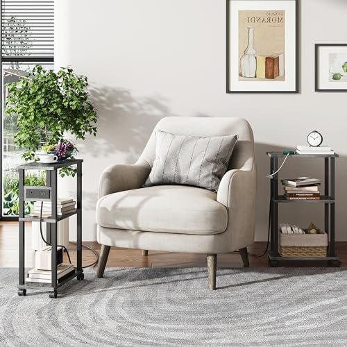 TUTOTAK Small Narrow Side Table, Set of 2 Skinny End Table - Image 6