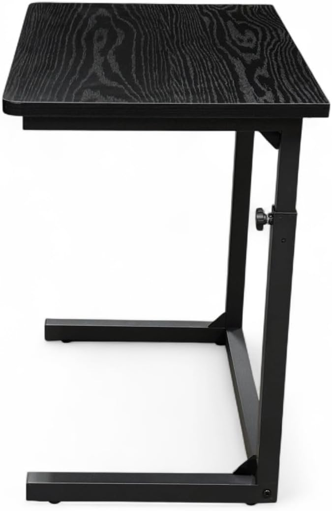 Height Adjustable C-Shaped Sofa Side Table, Laptop Table for Couch & Bed, Black - Image 4