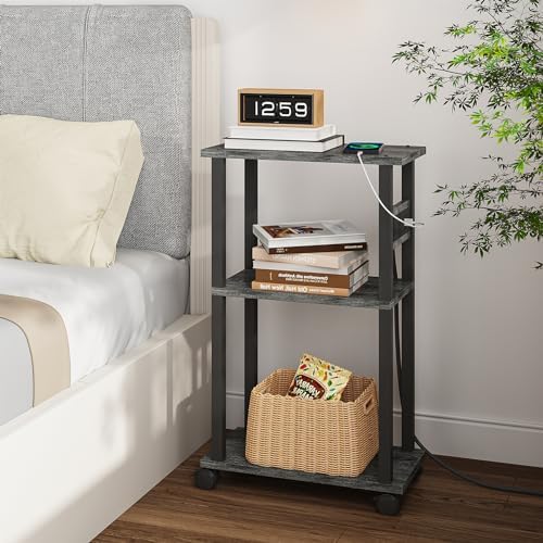 TUTOTAK Small Narrow Side Table, Set of 2 Skinny End Table - Image 2