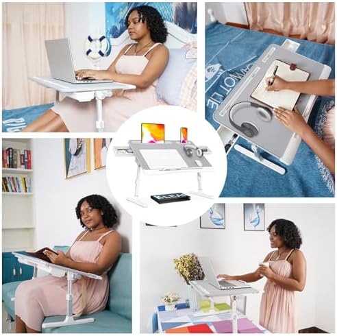KLEAR Foldable Laptop Bed Tray Desk with Extral Drawstring Bag - Image 5