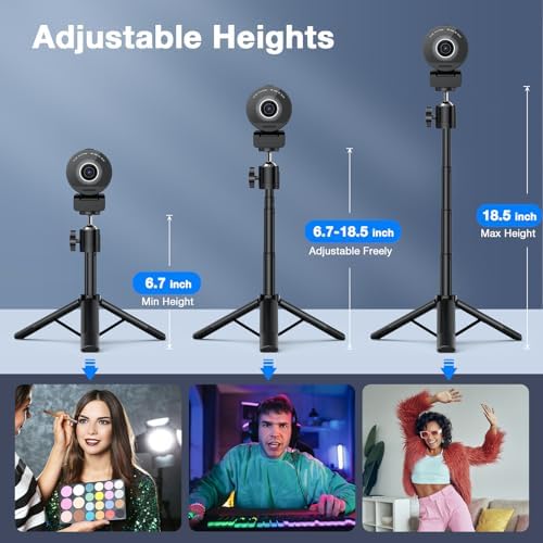 EMEET SmartCam S800-4K Webcam with Tripod for Streaming, Sony 1/2'' Sensor - Image 2