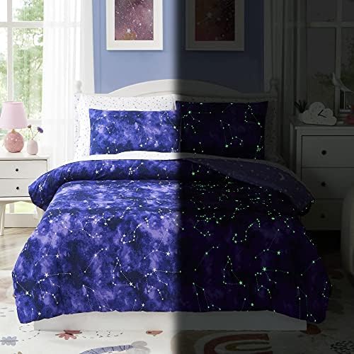Twin Bedding Sets for Boys - 5 Pieces Galaxy Bedding Twin Bed Comforter Set by KaleidoSpaceHomeCollection