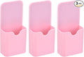 PATIKIL 3pcs Magnetic Pen Marker Holders, 50x27mm Dry Erase Marker Pencil Holder Cup Organizer for Classroom Home Office Refrigerator Whiteboard Locker, Light Pink, 4x2x1 by PATIKIL