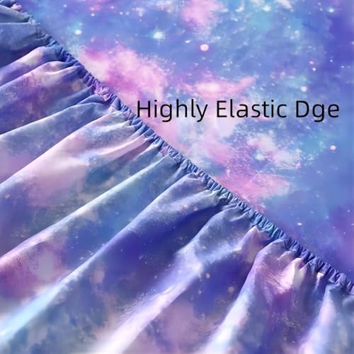 SDIII 4PCS Colorful Galaxy Queen Sheets Set Soft Microfiber Space Sheets Queen Dreamy Galaxy Bedding Sheet Set for Girls Boys Kids Teens All Season - Image 4