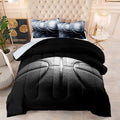 Basketball Comforter Set,Sports Basketall Bedding Set with Pillowcases, Boys Comforter Set Twin,Black Ultra Soft Microfiber Kids Bed Set,Basketball Bedding for Teen Boy Kids by Helloosuucomforterset