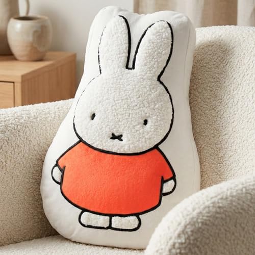 Miffy Bedding Plush Pillow – Soft Plush Throw Pillow for Bedroom Office Decor & Gifts, 14 inch Tall, (100% Officially Licensed Product) by Franco Collectibles by Franco