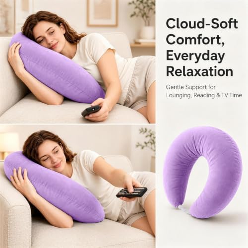 vamorry Gaming Pillow Arm Support Pillow for Bed & Sofa: Ergonomic U-Shaped Lap Pillow with Elbow Rest for Adults & Kids - Reduces Arm Pain & Fatigue During Gaming, Reading, Working & Crocheting - Image 7