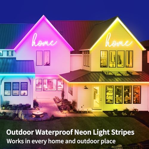 segrass 66FT Led Neon Rope Lights Control with App/Remote,Flexible Led Rope Lights,Multiple Modes,IP65 Outdoor RGB Neon Lights Waterproof,Music Sync Gaming Led Neon Strip Lights for Bedroom Décor - Image 5