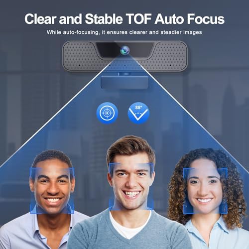 ToLuLu 4K Auto Focus Webcam for PC, 4 AI Noise-Canceling Mics UHD Web cam - Image 3