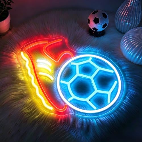 Neon Sign, Soccer Neon Signs for Wall Decor LED Signs Neon Light by GdbkabfNeonSign