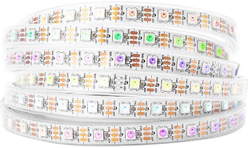 BTF-LIGHTING WS2812B IC RGB LED Strip,UL Listed,Pure Gold Wires,DC5V 16.4FT 300LED 5050SMD,Individually Addressable,Flexible for DIY Chasing Full Color Project,IP67(No Adapter or Controller) by BTF-LIGHTING