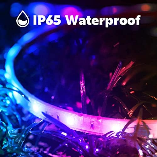 FBZ 60Ft Outdoor Waterproof LED Strip Lights,Music Sync RGB IP65 Led Lights with App Control and Remote,Color Changing Waterproof Led Rope Lights for Outdoor,Balcony,Roof,Garden,Stairs Party (60FT) - Image 6