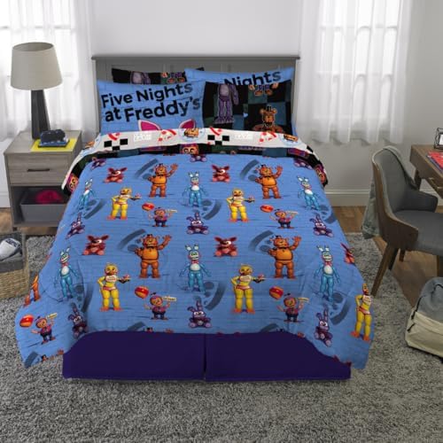 Five Nights At Freddy's Kids Bedding Super Soft & Cozy Comforter and Sheet Set with Sham, 7 Piece Queen Size, (Officially Licensed Product) By Franco - Image 6