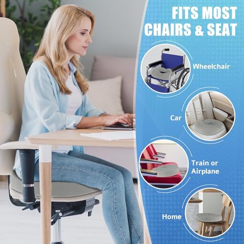 BlissTrends Donut Pillow Seat Cushion, Memory Foam Lifting Cushions | Donut Chair Cushions for Postpartum Pregnancy & Hemorrhoids,Tailbone Pain Relief Cushion for Office&Home Chairs (Light Gray) - Image 6