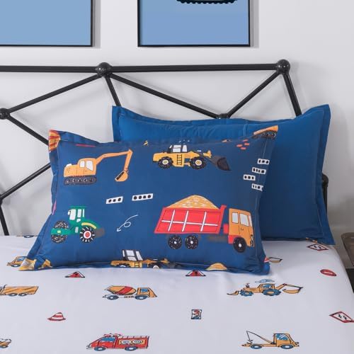 ADASMILE A & S 6 Pcs Construction Bedding Twin Kids Cartoon Truck Comforter - Image 6